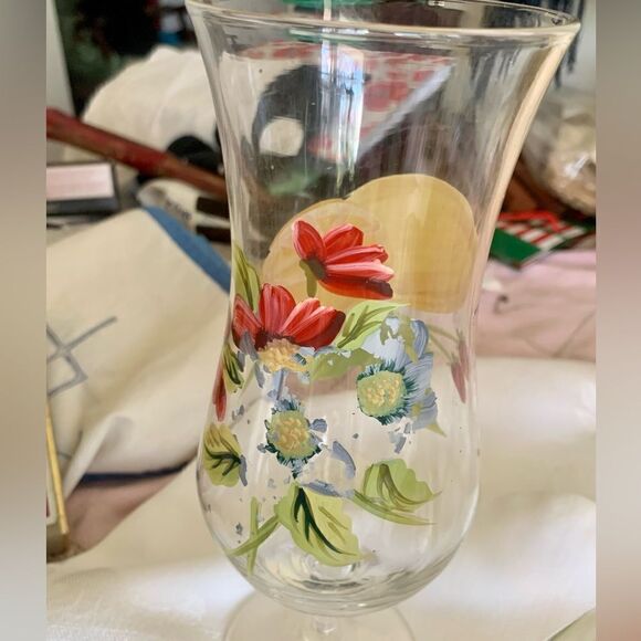 Oneida hand painted glassware - Picture 8 of 11